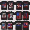 50 Editable T-shirt Designs Bundle 4th of July