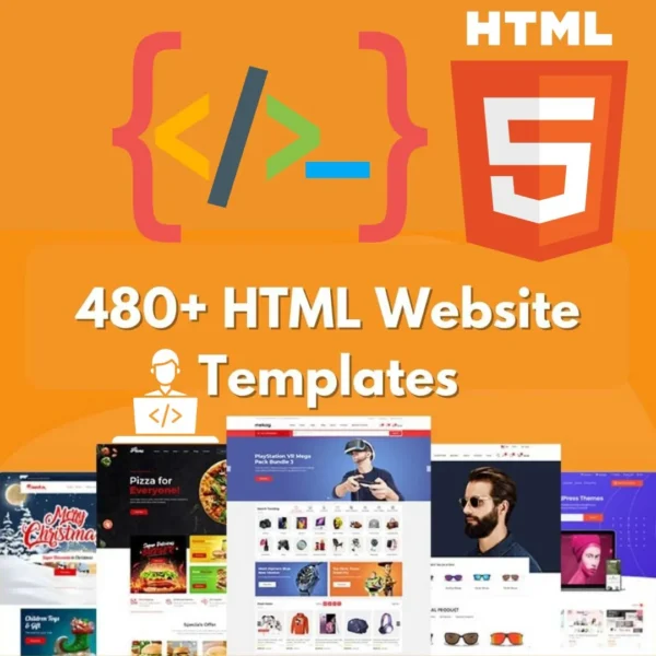 مجموعة قوالب مواقع ويب HTML تحتوي على أكثر من 480 قالبًا لعام 2025