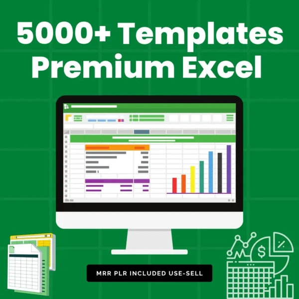 أكثر من 5000 قالب Excel مميز للأعمال | إمكانية تحقيق ربح بنسبة 100%